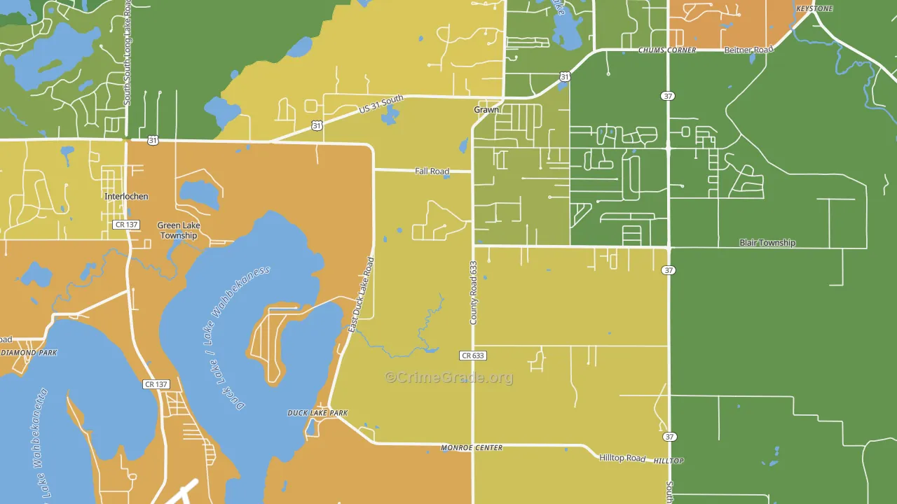 49637, MI Map of Theft Rates