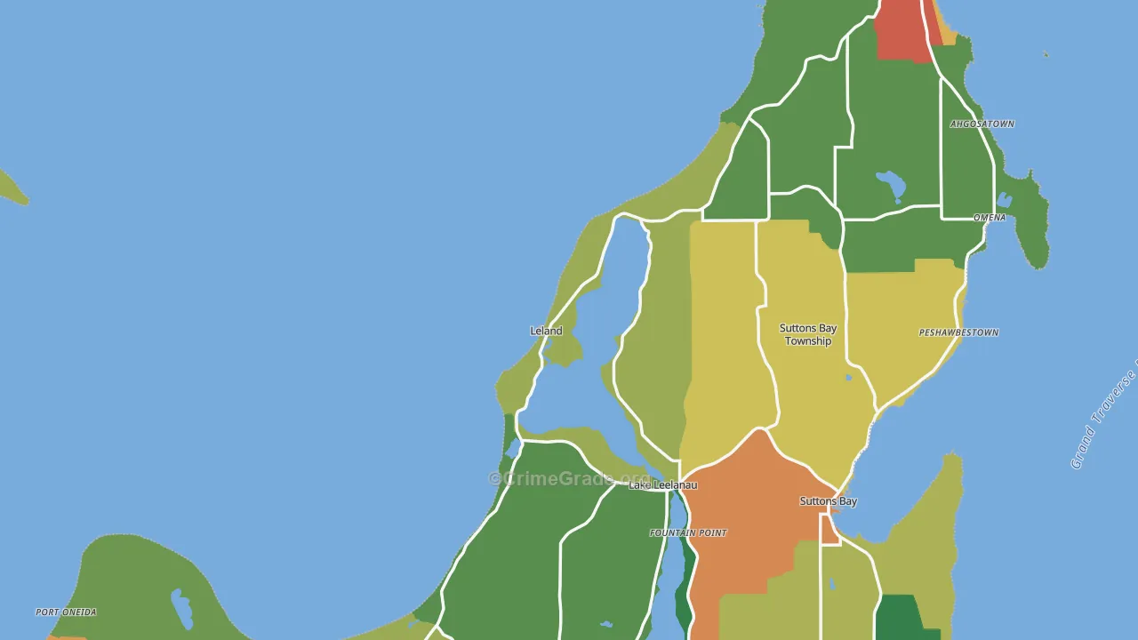 49654, MI Map of Theft Rates
