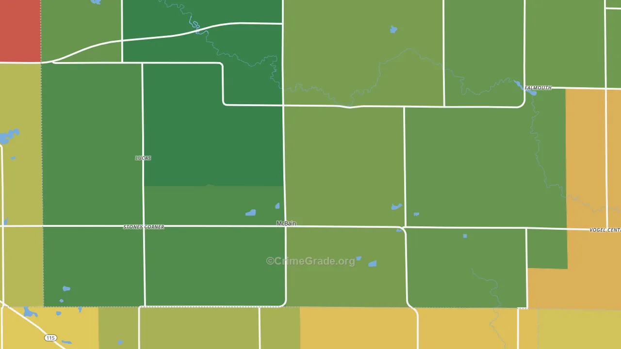 49657, MI Map of Theft Rates