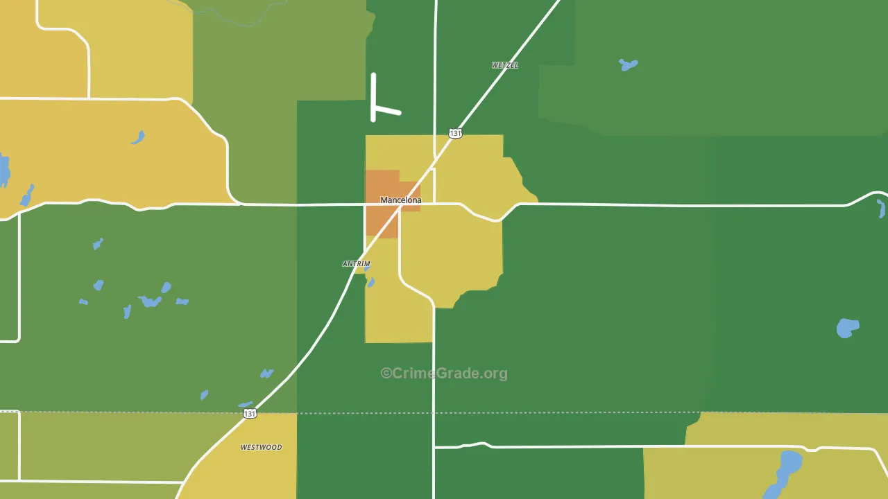 49659, MI Map of Theft Rates