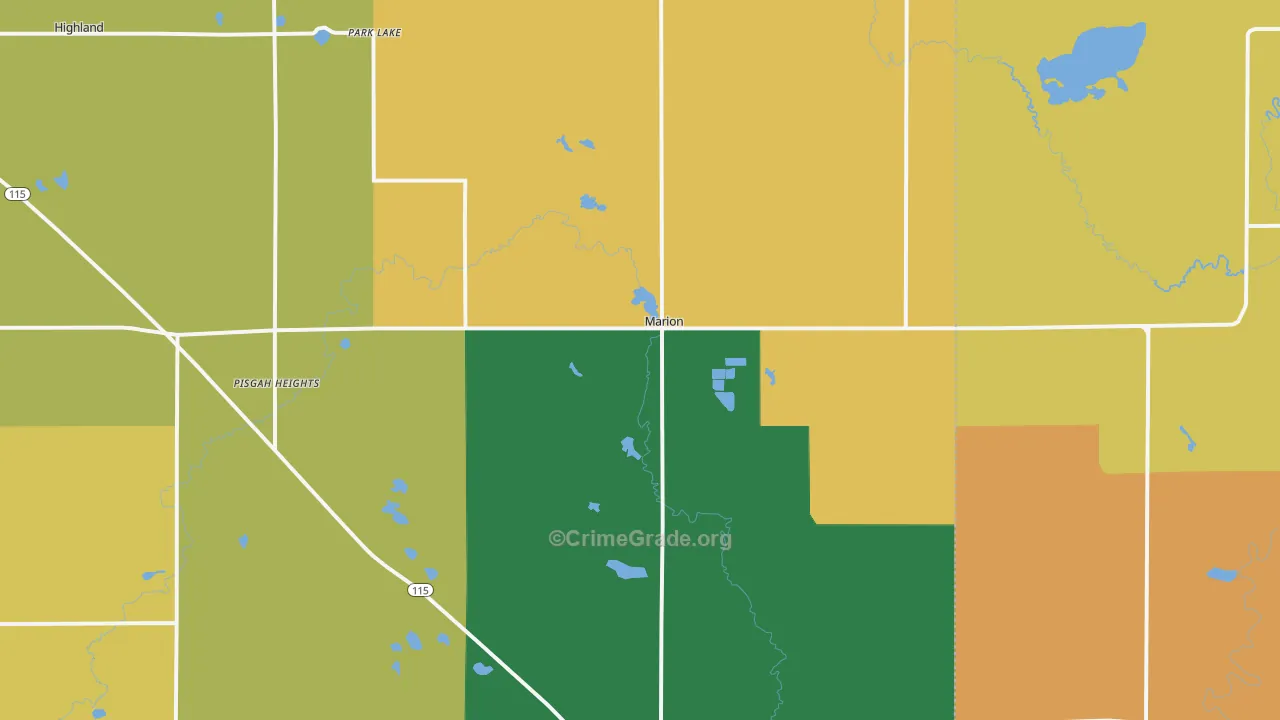 49665, MI Map of Theft Rates