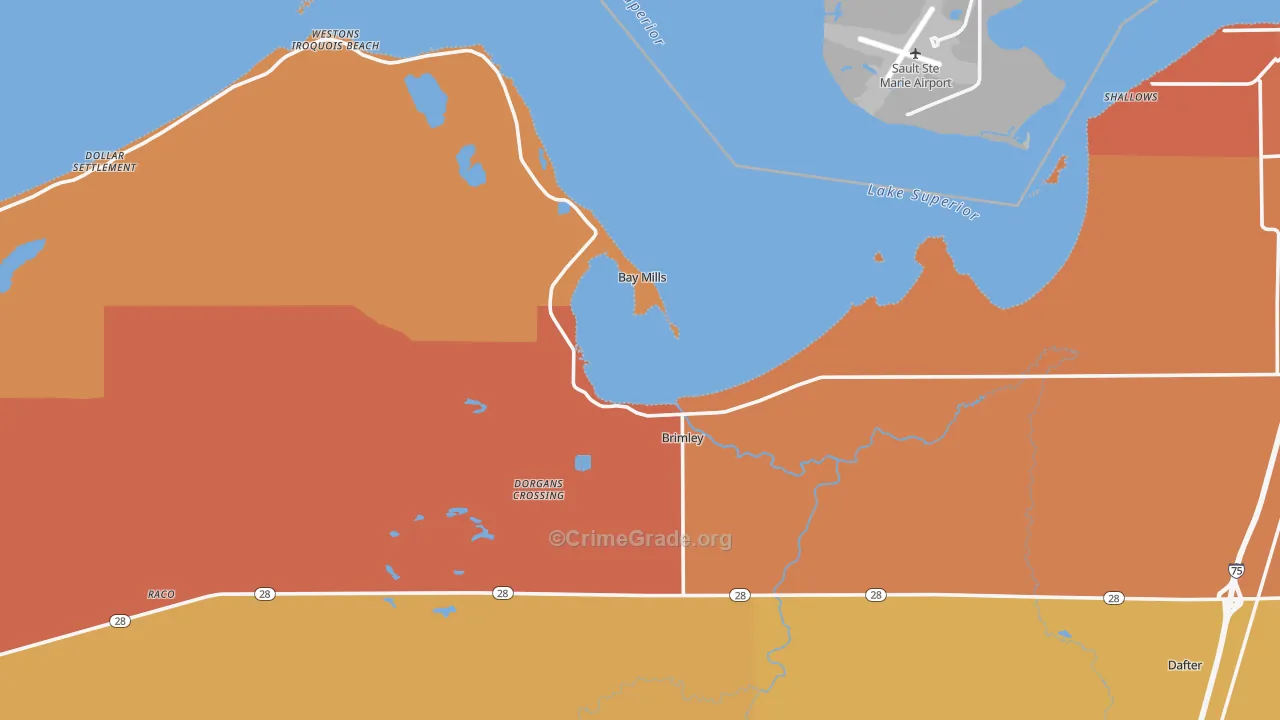 49715, MI Map of Theft Rates
