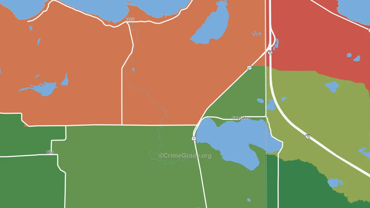 49718, MI Map of Theft Rates
