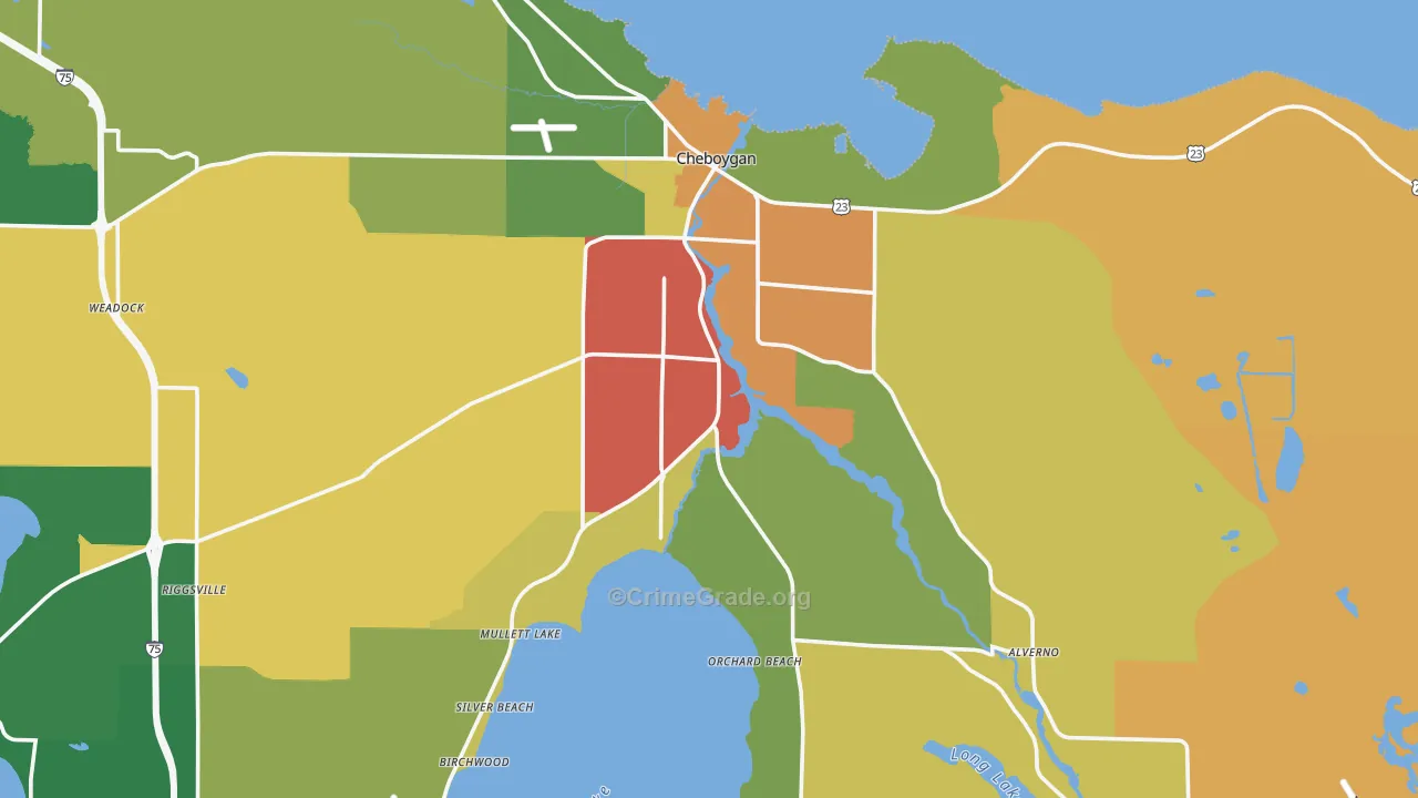 49721, MI Map of Theft Rates