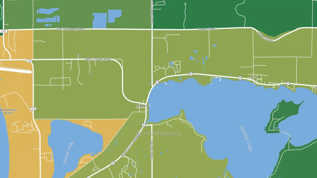 49722, MI Map of Theft Rates