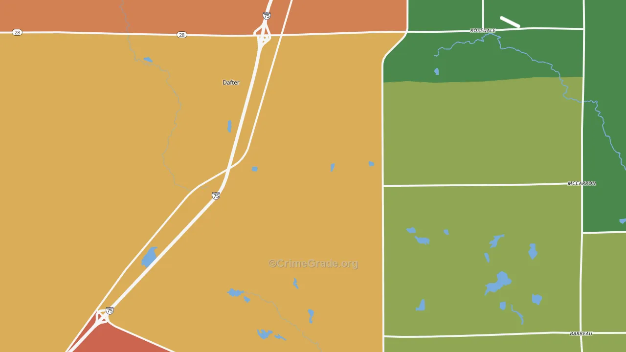 49724, MI Map of Theft Rates