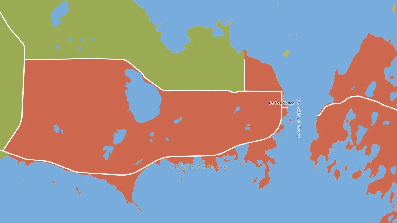 49725, MI Map of Theft Rates