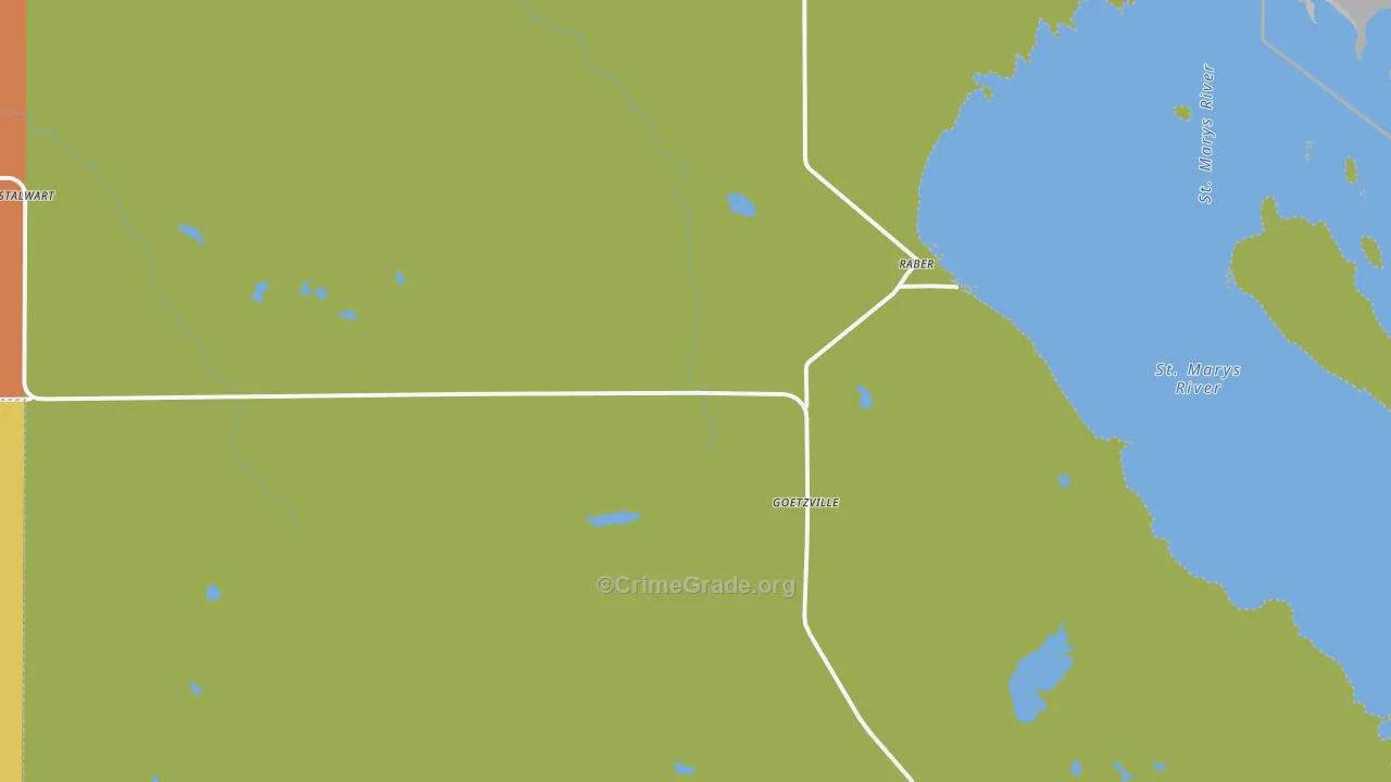49736, MI Map of Theft Rates
