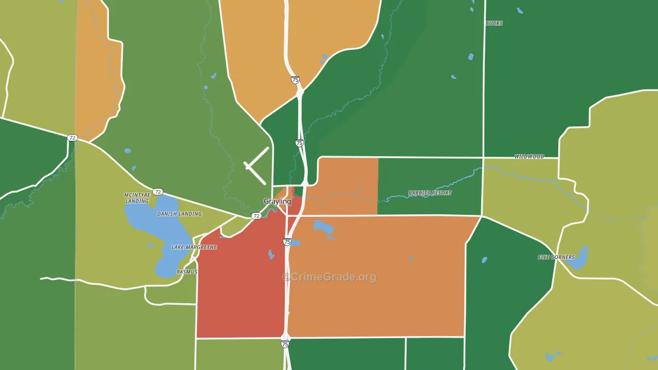 49738, MI Map of Theft Rates