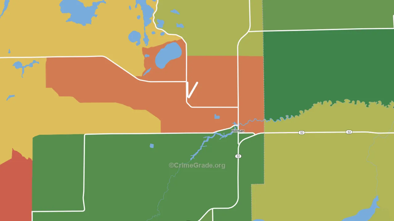 49746, MI Map of Theft Rates