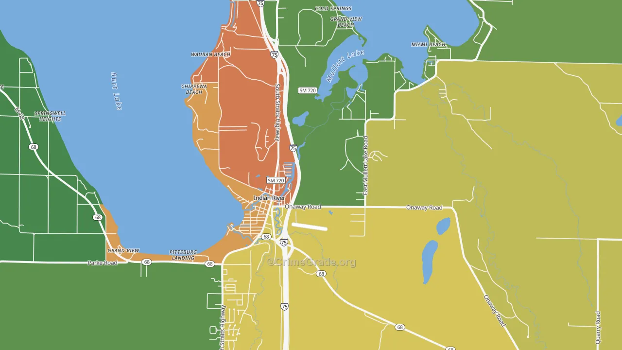 49749, MI Map of Theft Rates