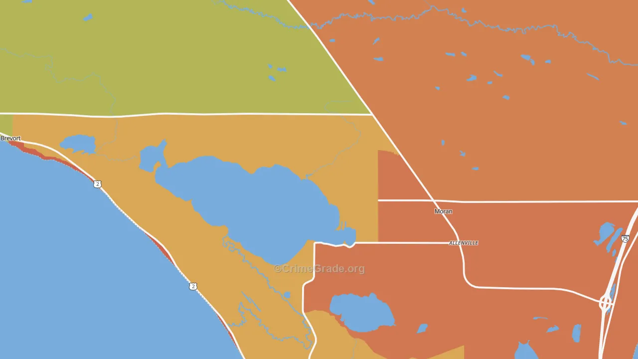 49760, MI Map of Theft Rates