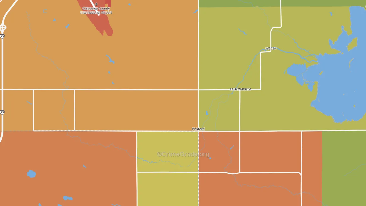 49774, MI Map of Theft Rates