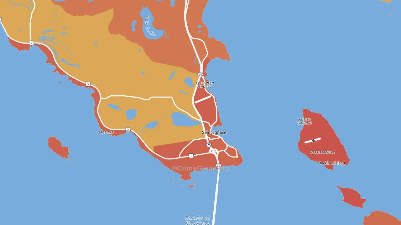 49781, MI Map of Theft Rates