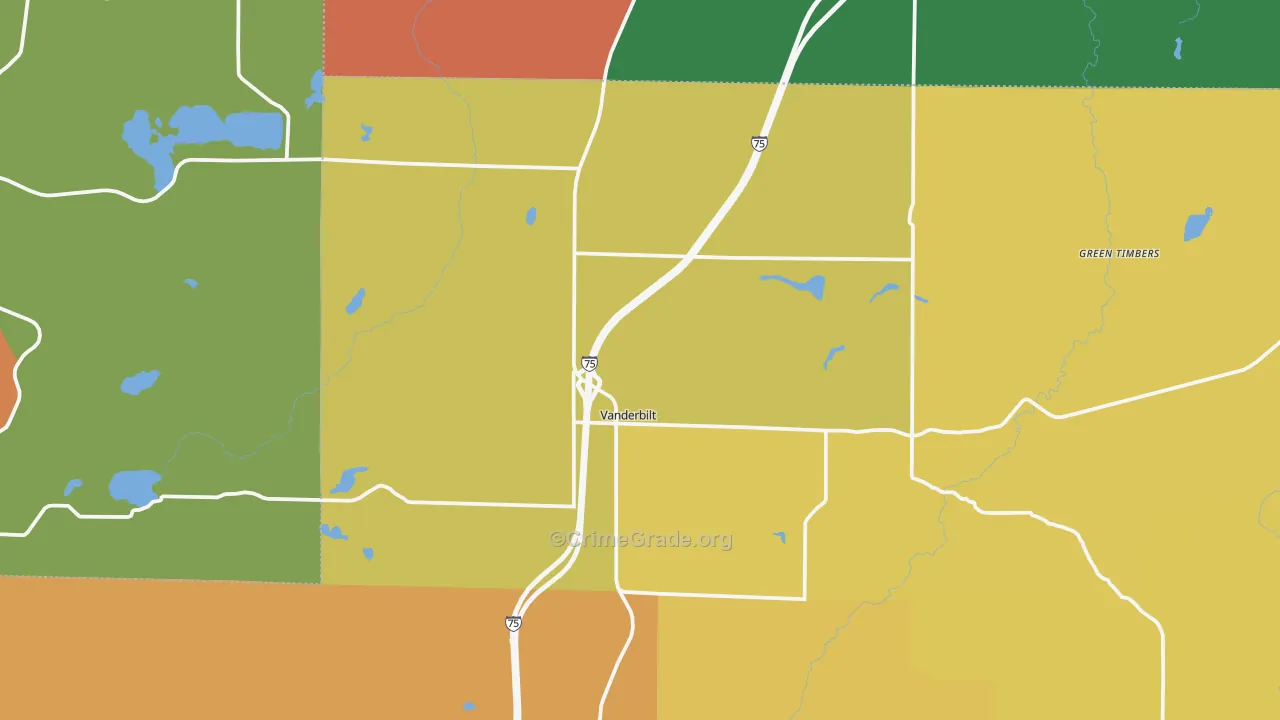 49795, MI Map of Theft Rates
