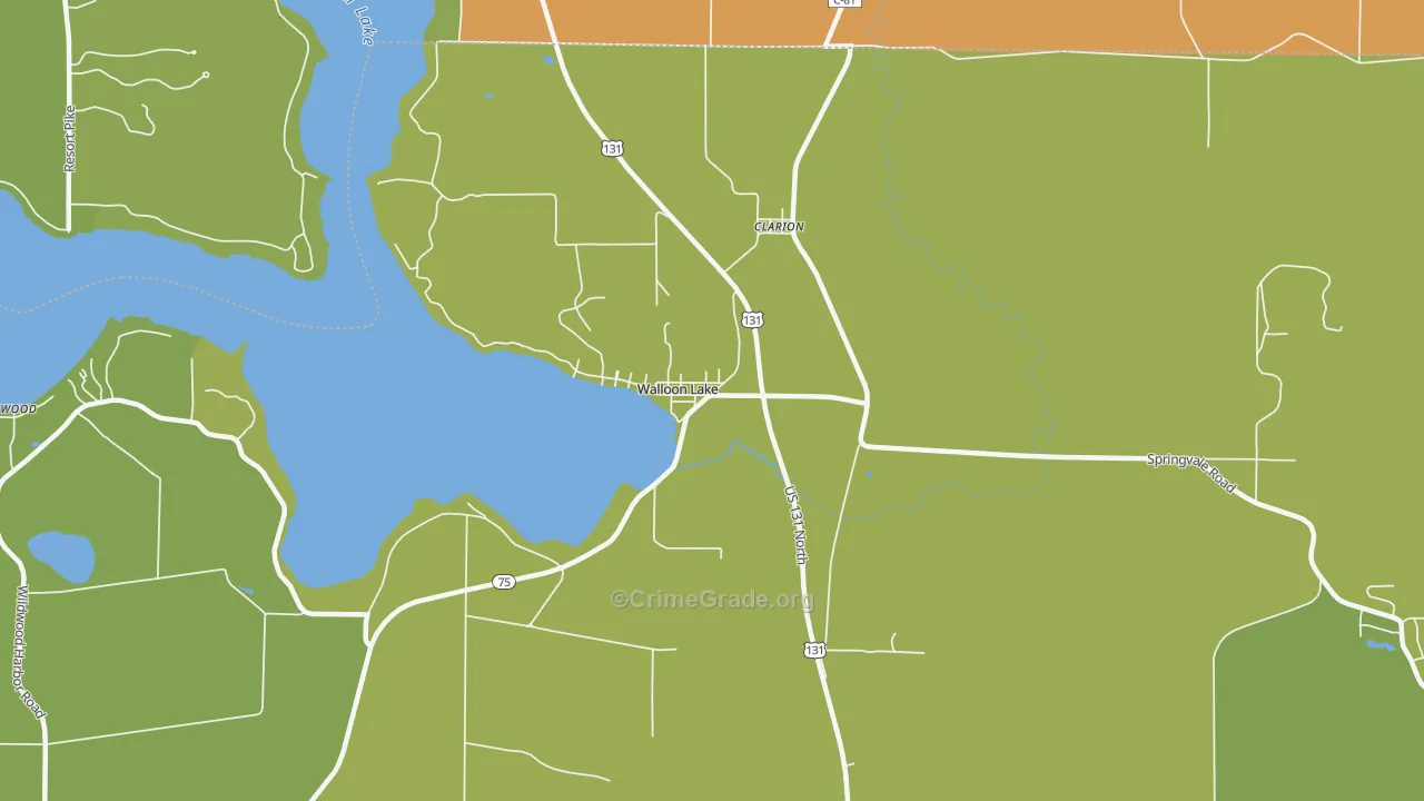 49796, MI Map of Theft Rates
