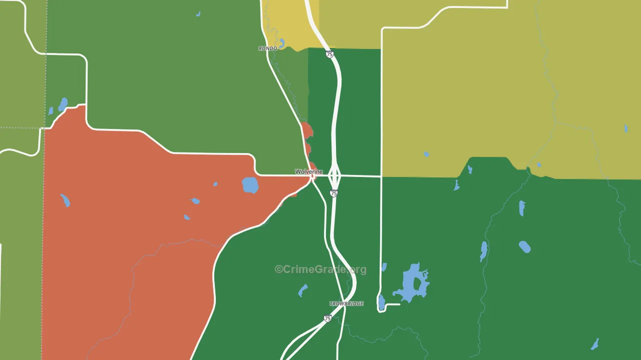 49799, MI Map of Theft Rates