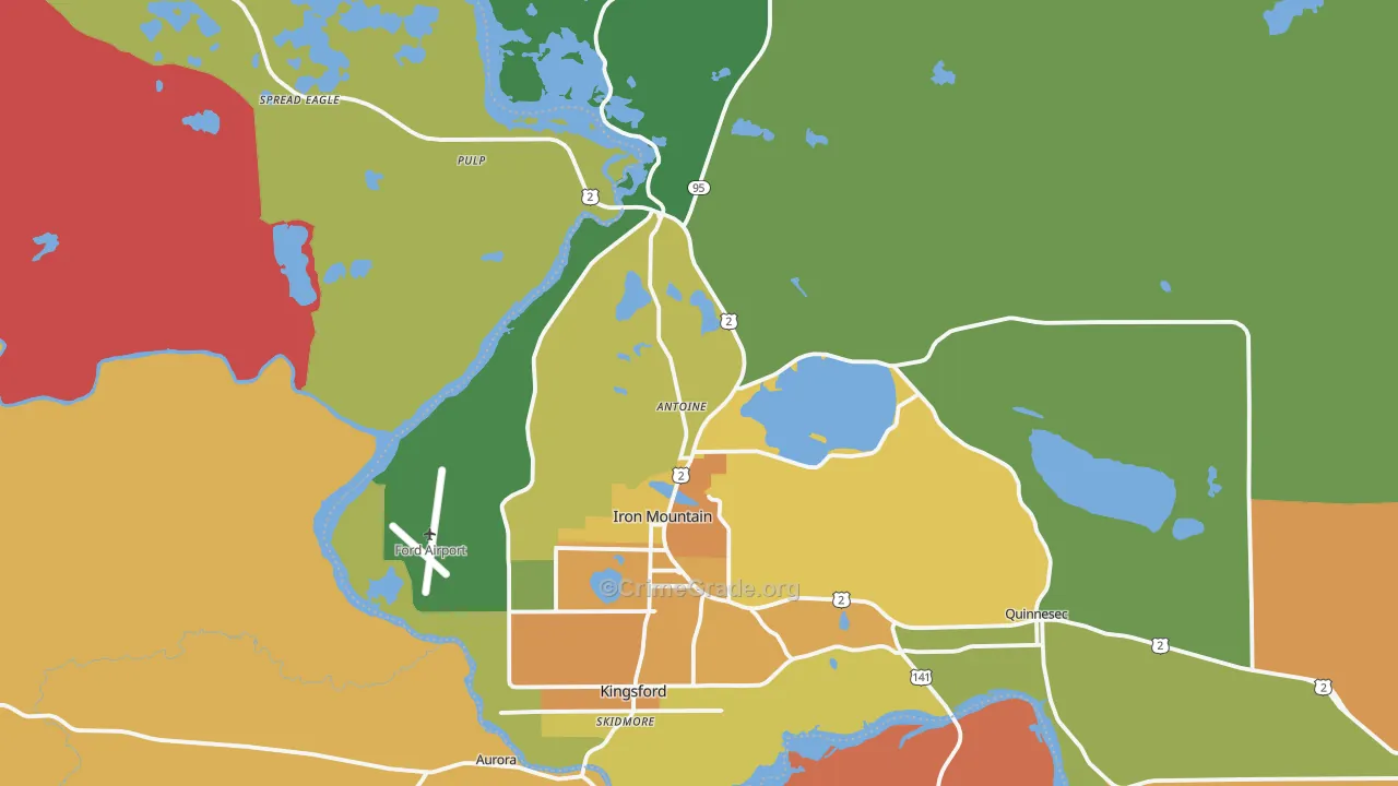 49801, MI Map of Theft Rates