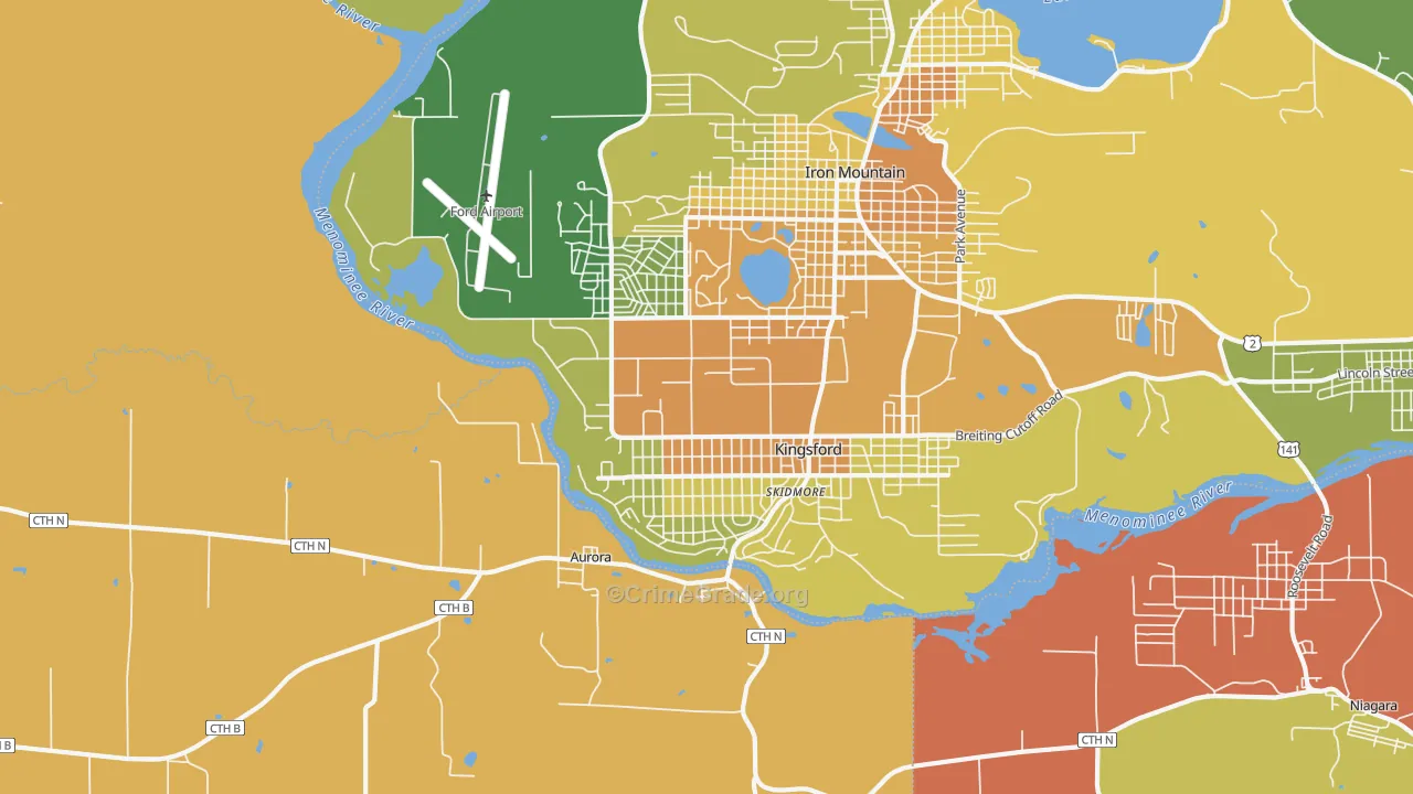 49802, MI Map of Theft Rates