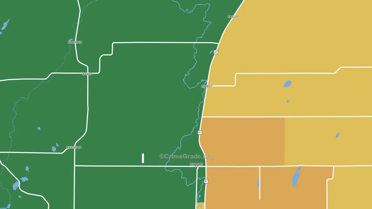49821, MI Map of Theft Rates