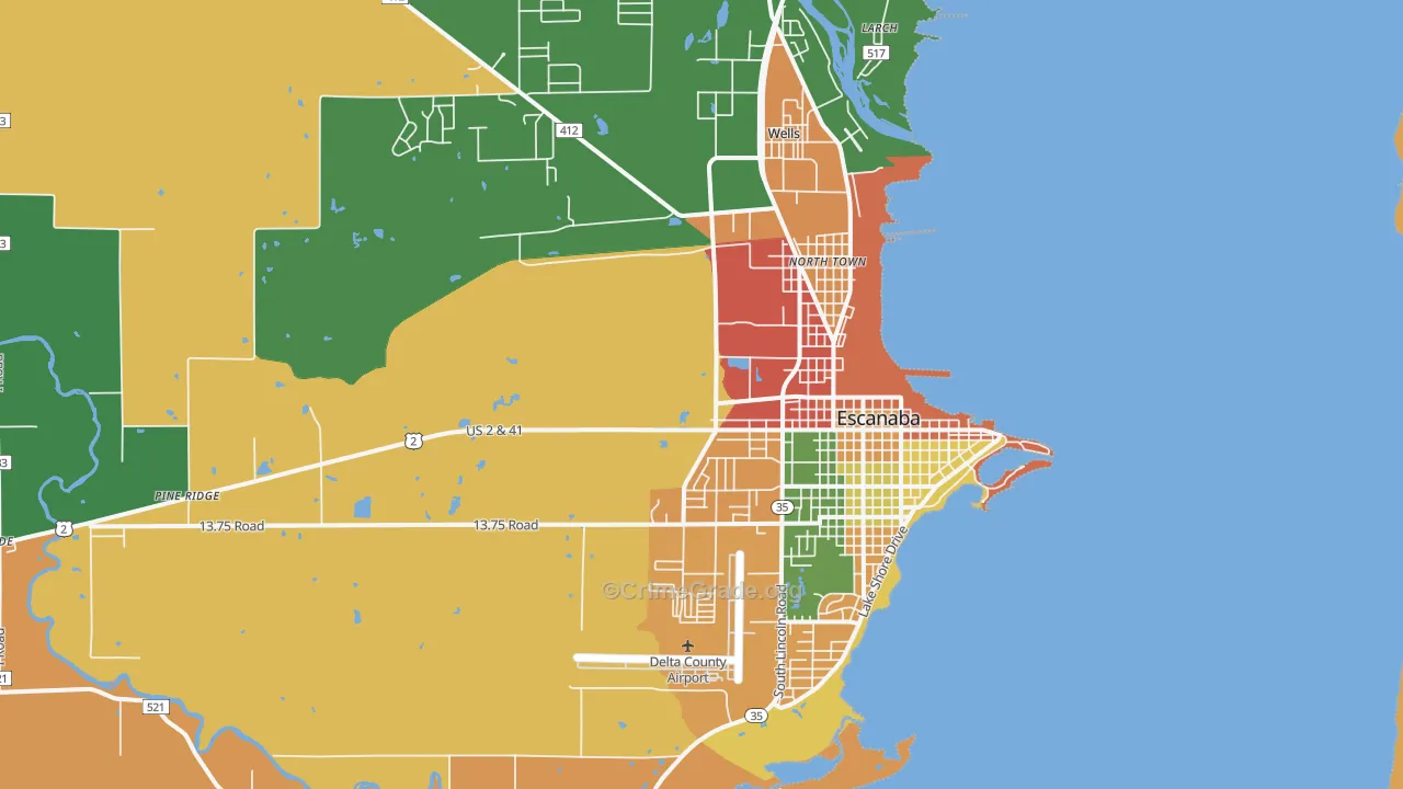 49829, MI Map of Theft Rates