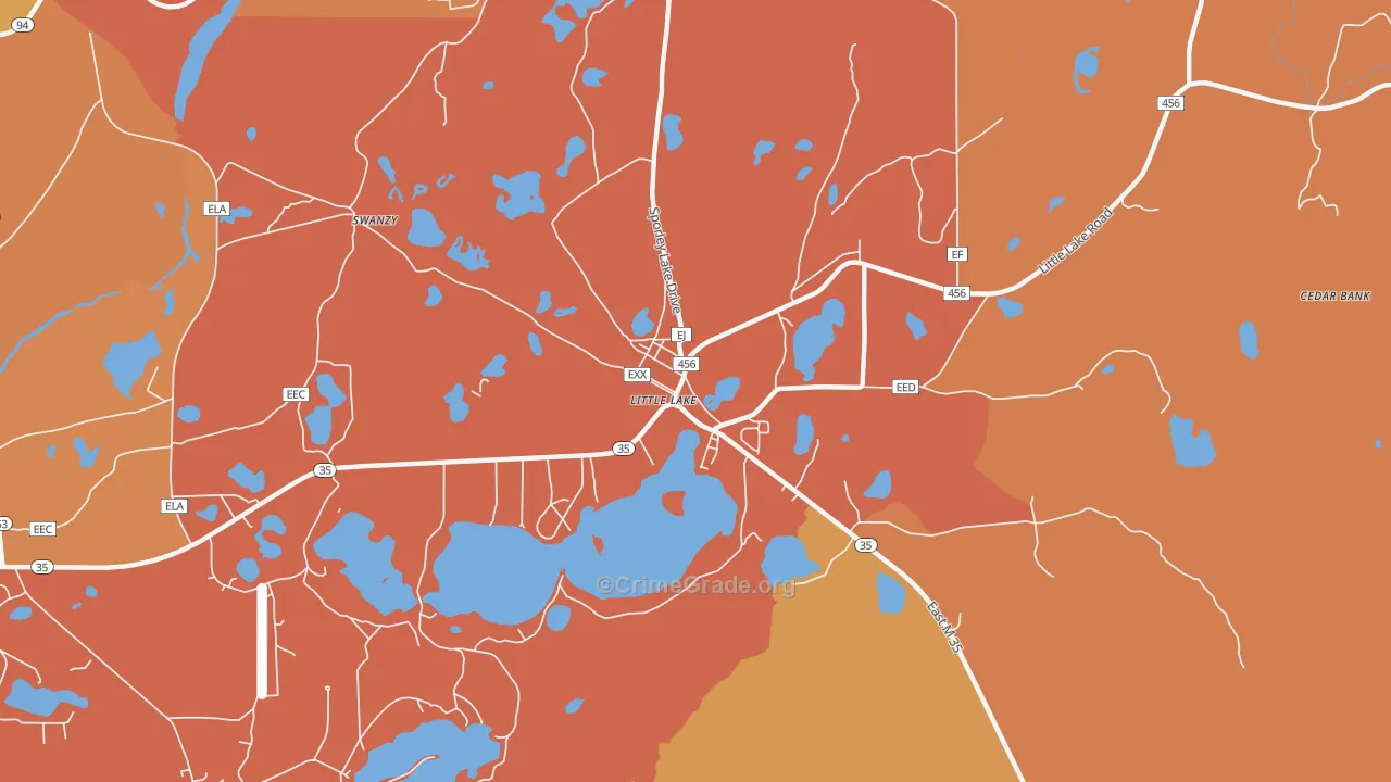 49833, MI Map of Theft Rates