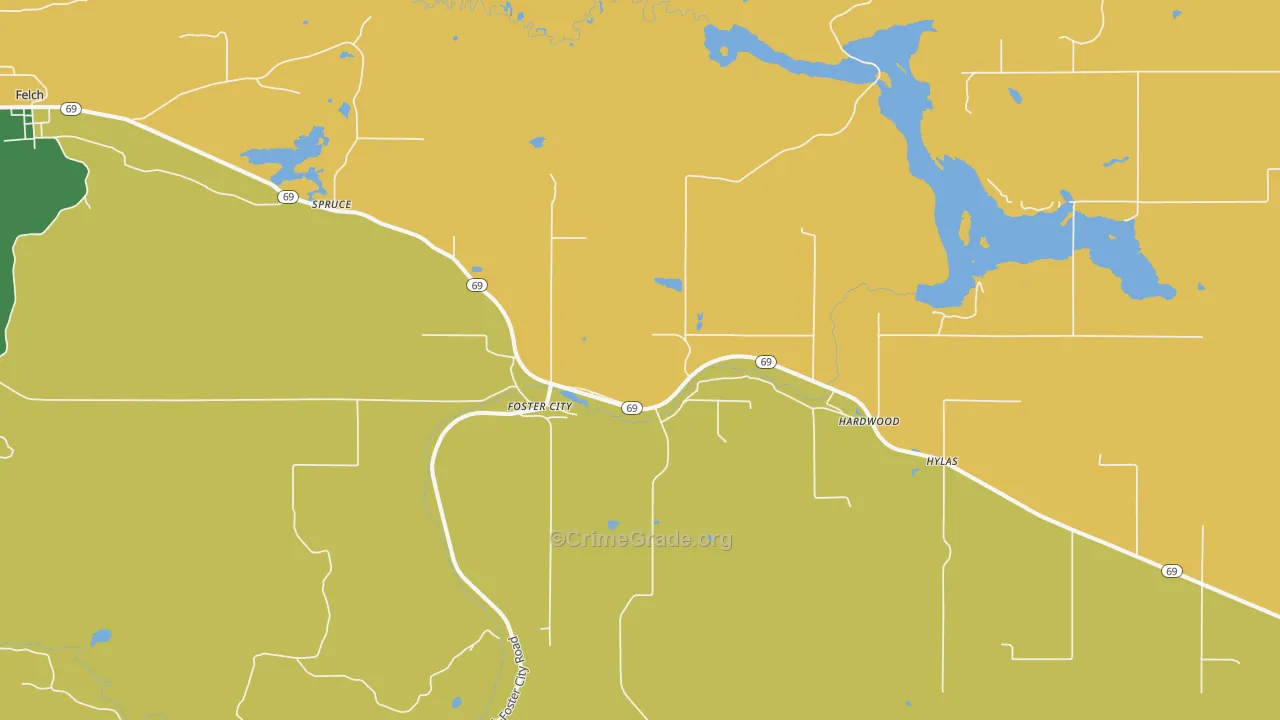 49834, MI Map of Theft Rates