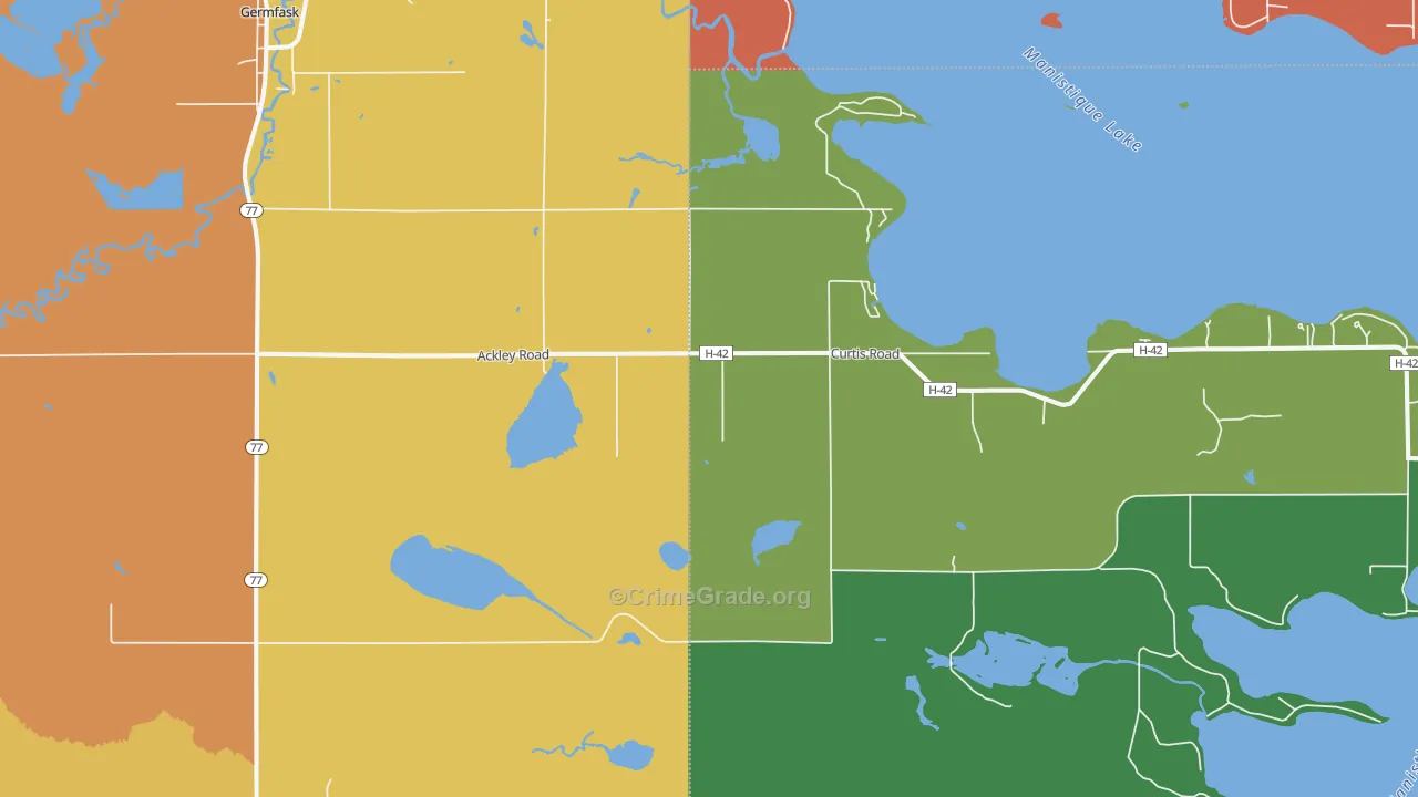 49836, MI Map of Theft Rates