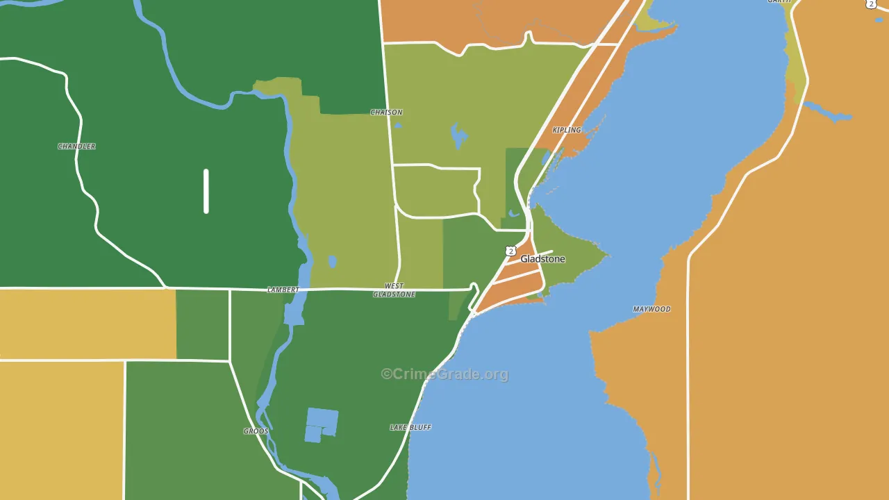 49837, MI Map of Theft Rates