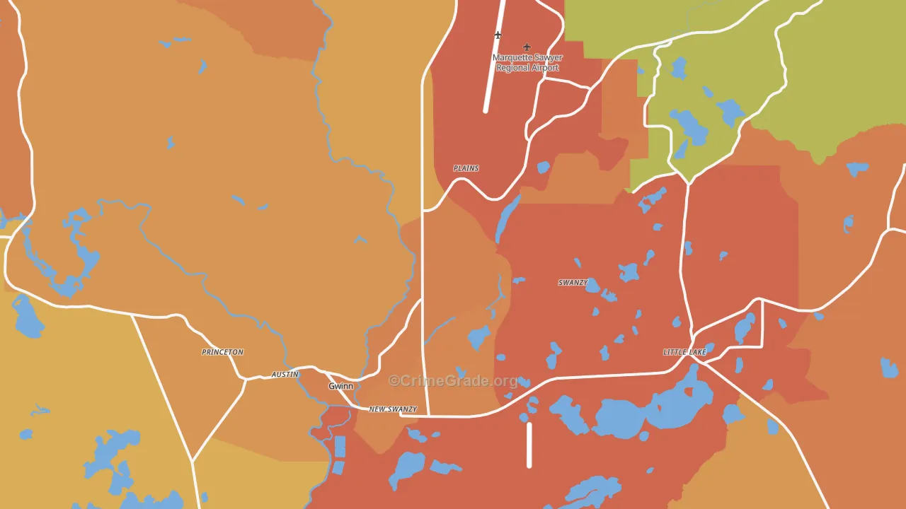 49841, MI Map of Theft Rates