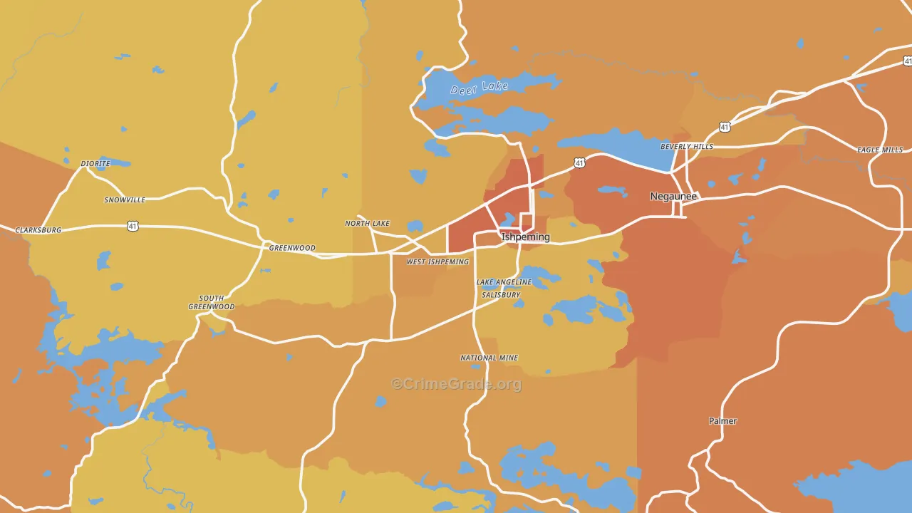 49849, MI Map of Theft Rates