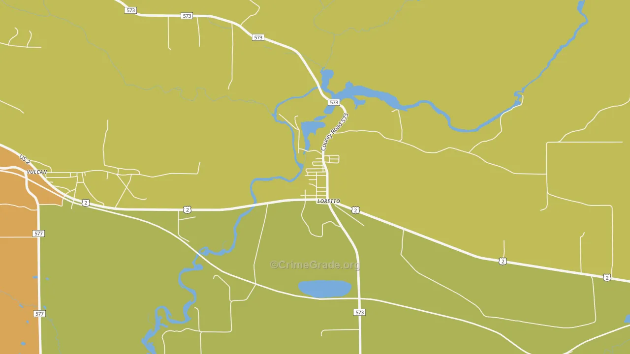 49852, MI Map of Theft Rates