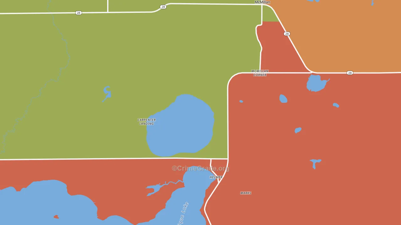 49853, MI Map of Theft Rates