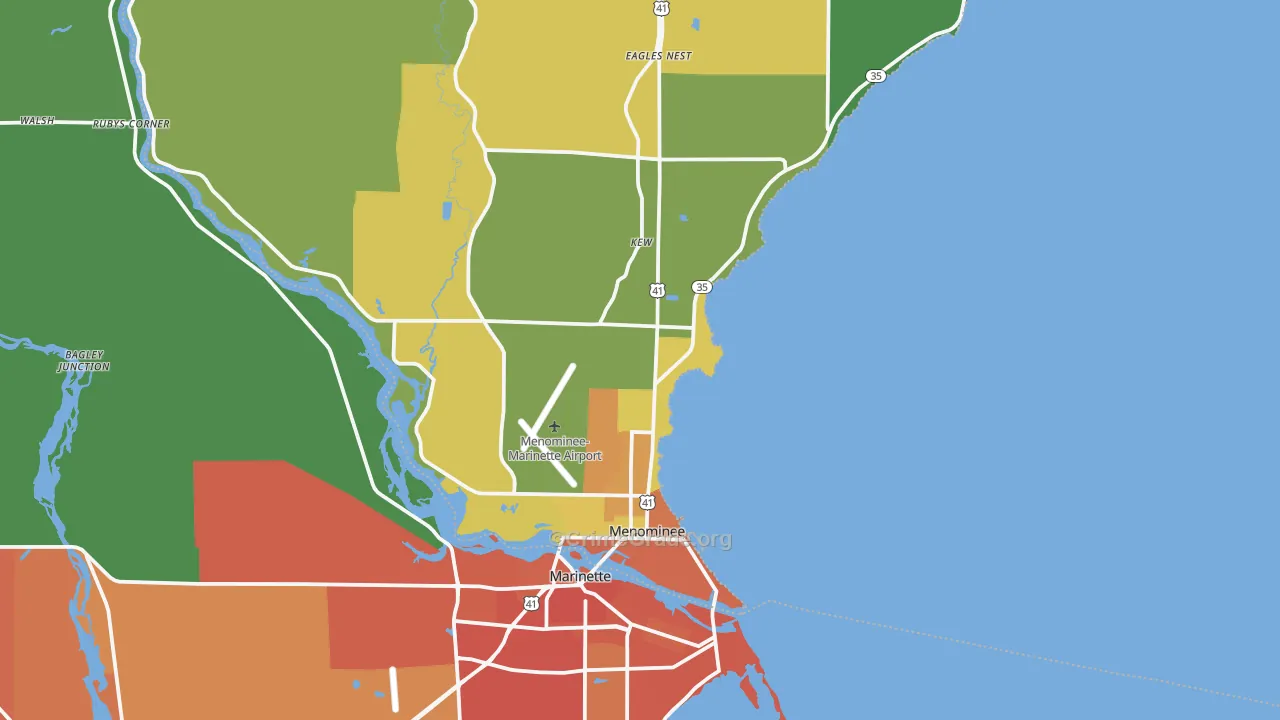 49858, MI Map of Theft Rates