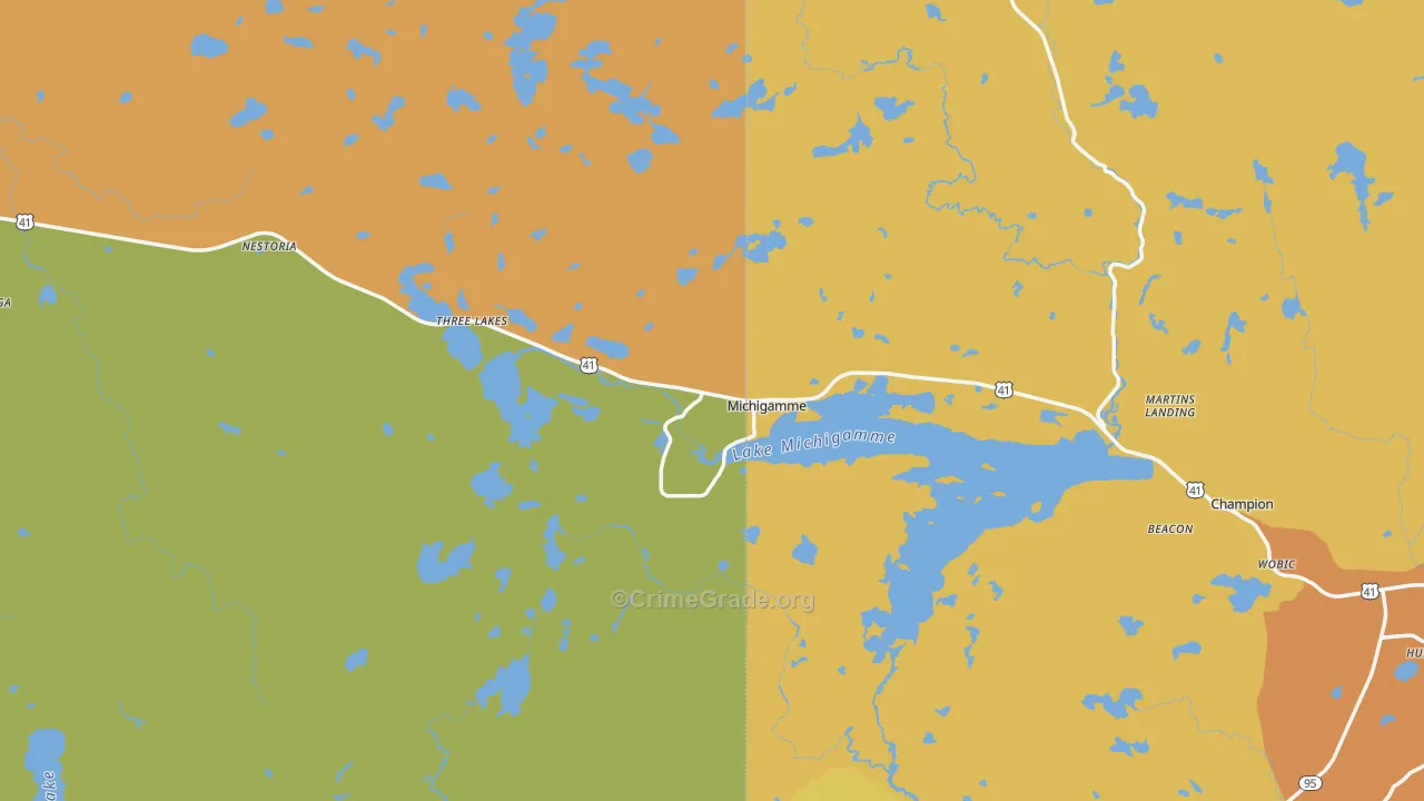 49861, MI Map of Theft Rates