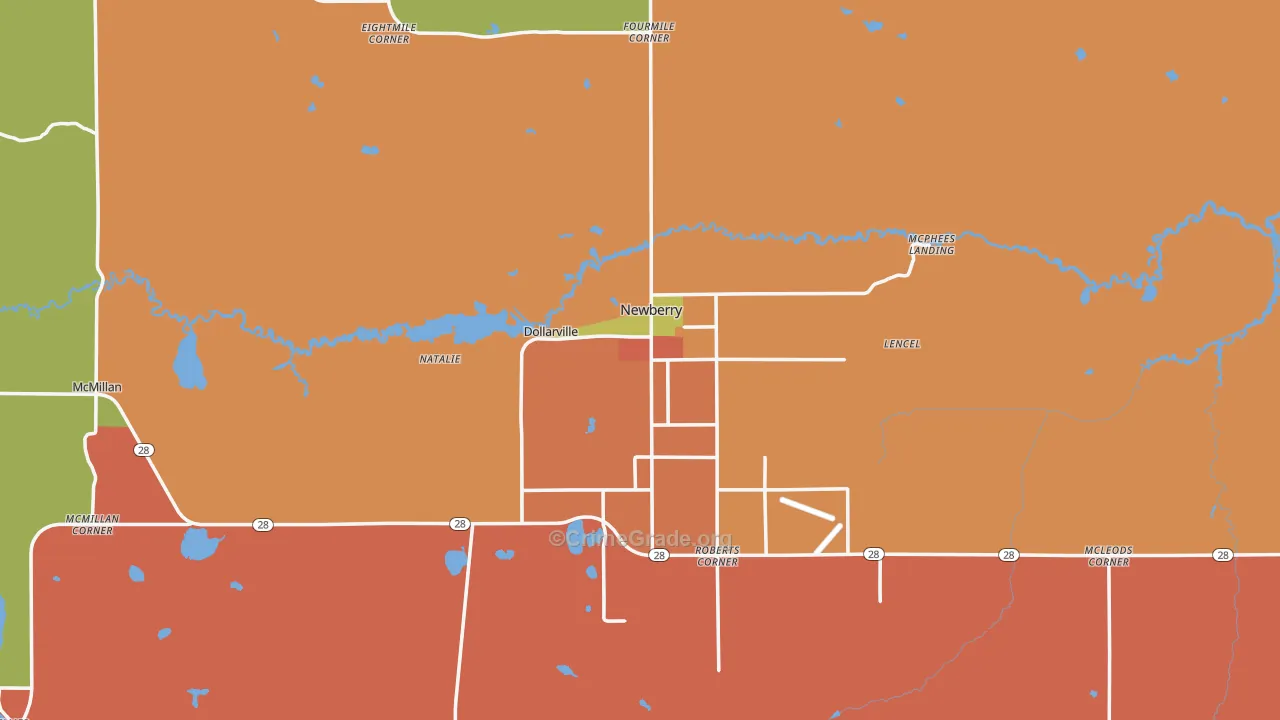 49868, MI Map of Theft Rates