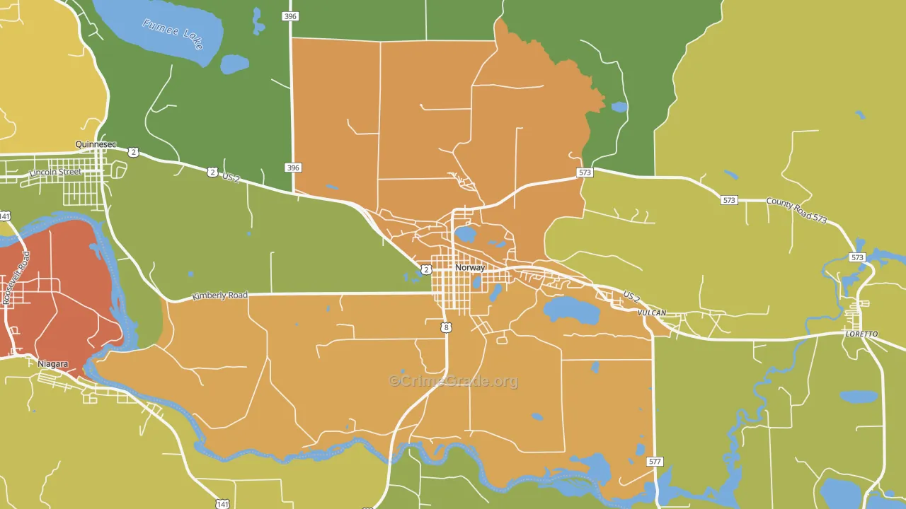 49870, MI Map of Theft Rates