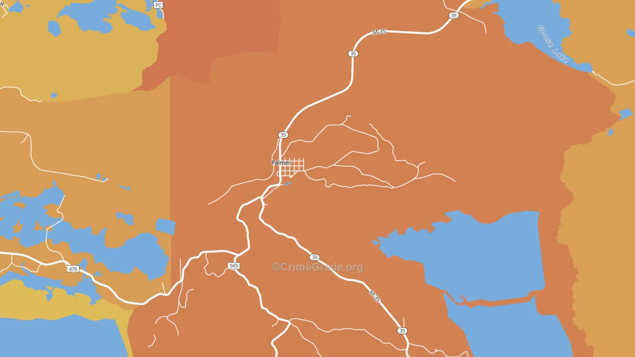 49871, MI Map of Theft Rates