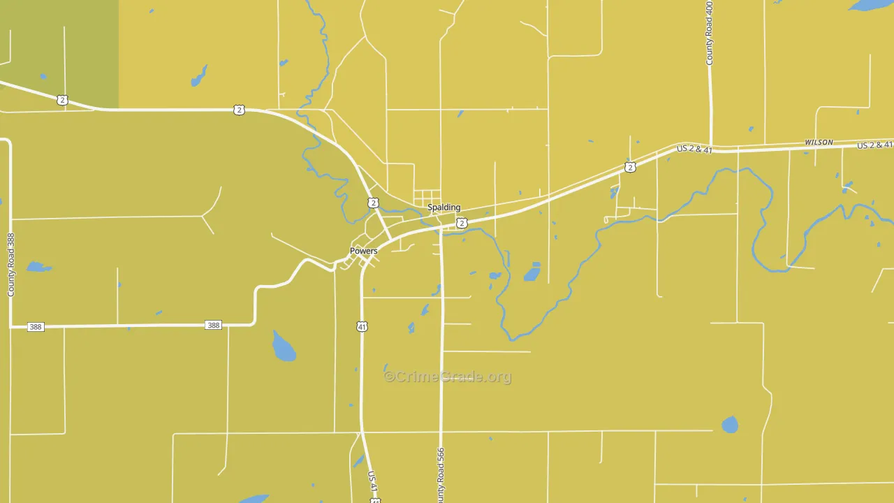 49874, MI Map of Theft Rates
