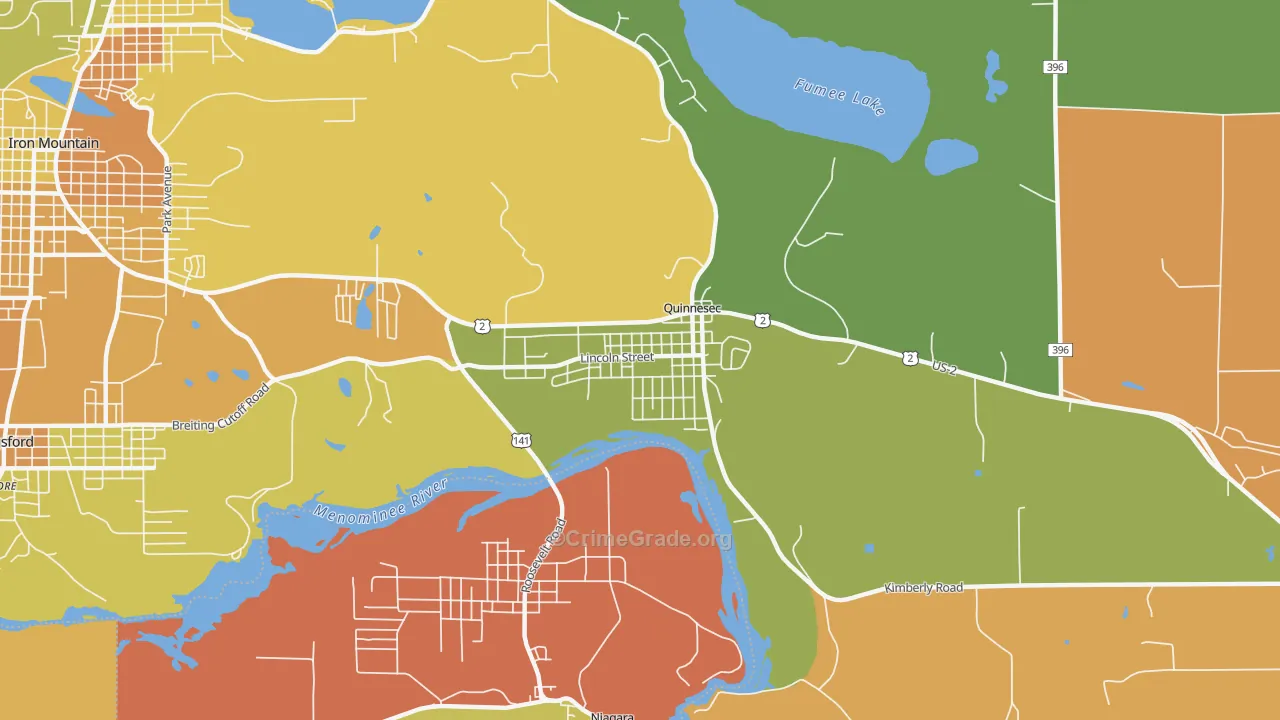 49876, MI Map of Theft Rates