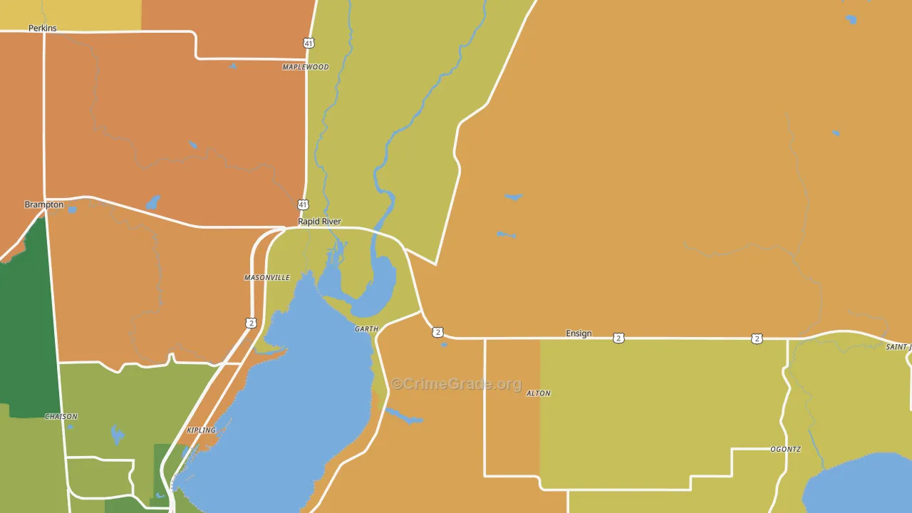 49878, MI Map of Theft Rates