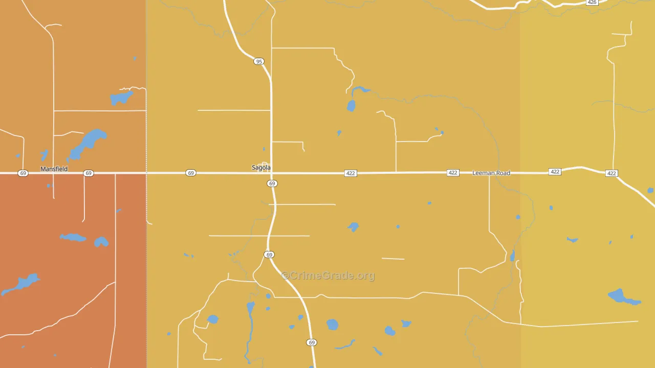 49881, MI Map of Theft Rates
