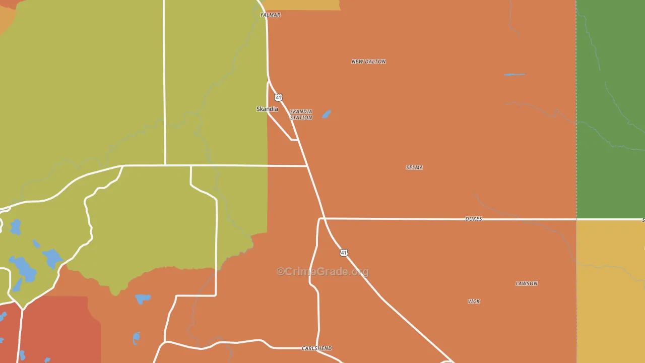 49885, MI Map of Theft Rates