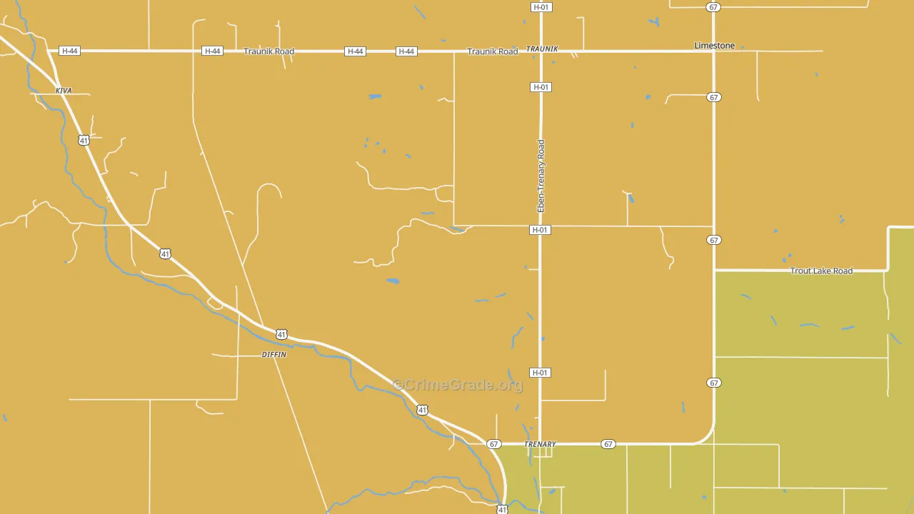 49891, MI Map of Theft Rates