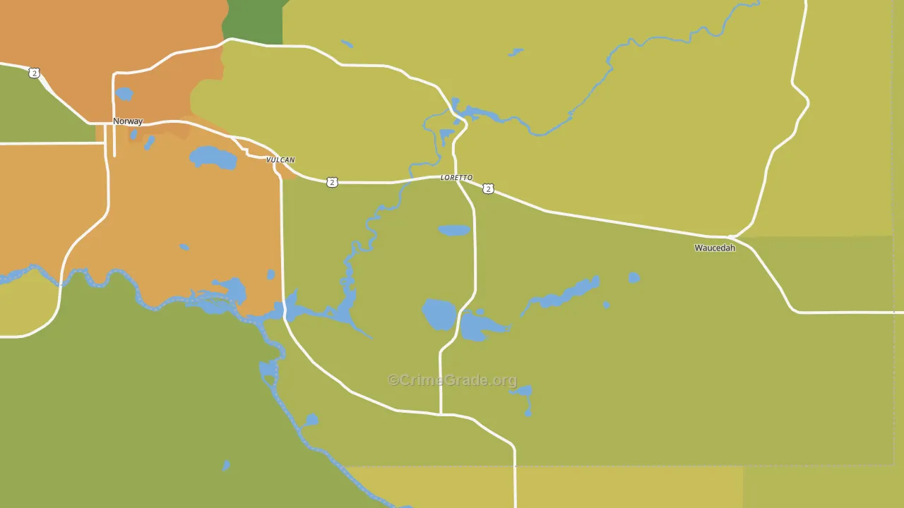 49892, MI Map of Theft Rates