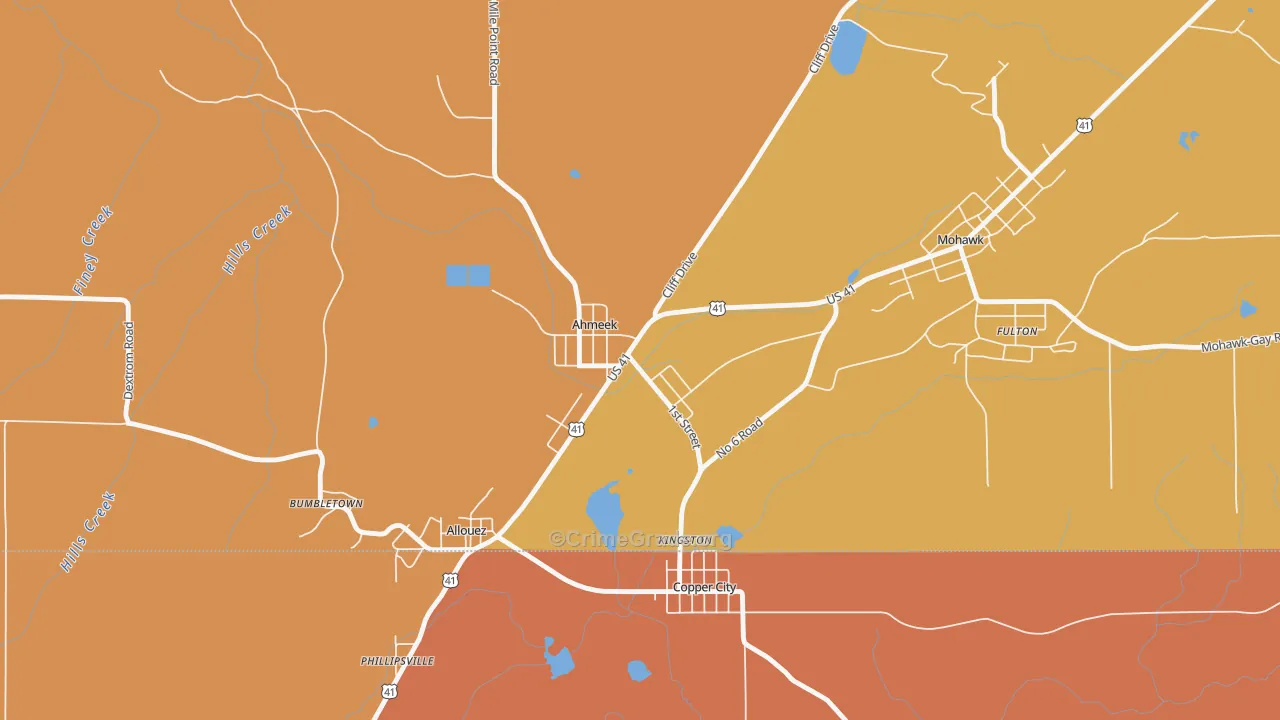 49901, MI Map of Theft Rates