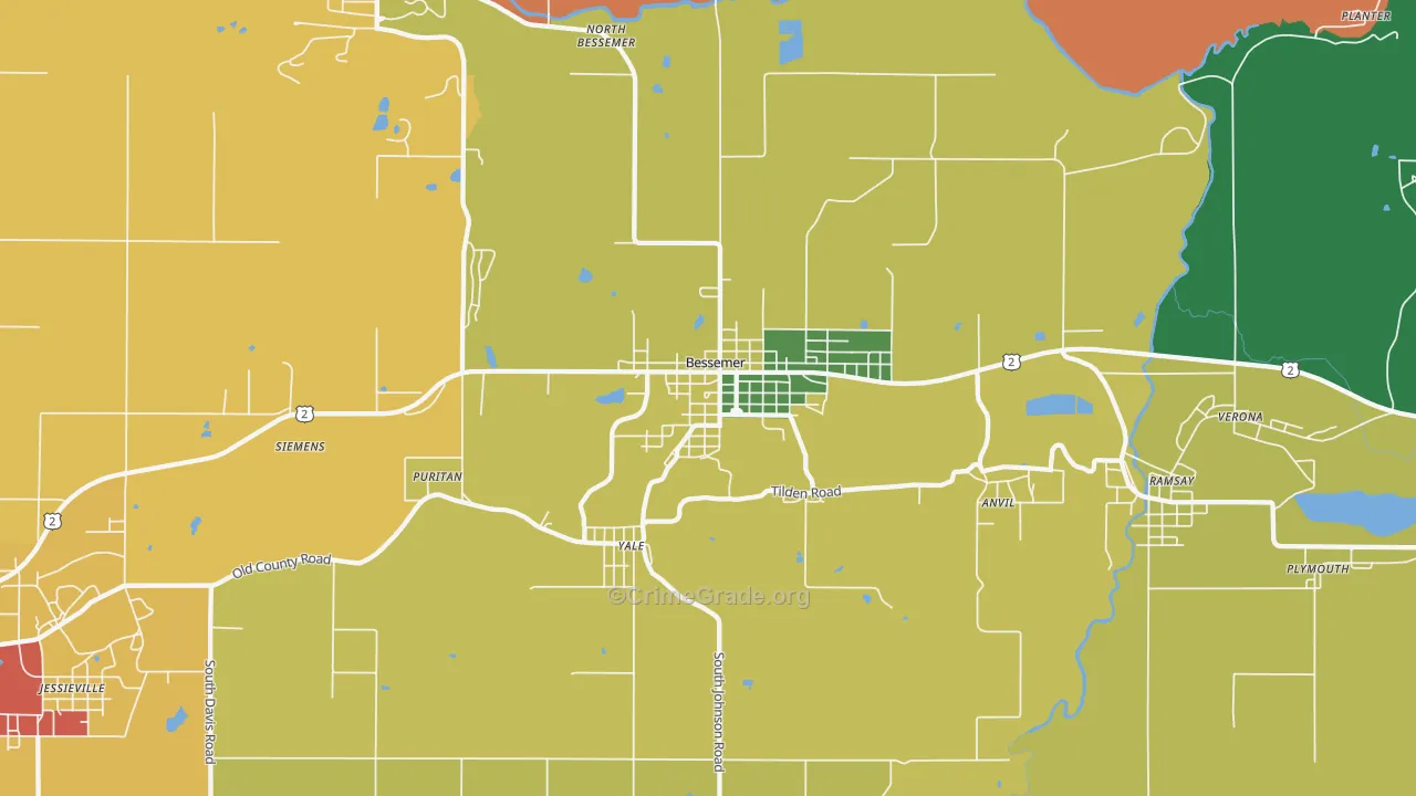 49911, MI Map of Theft Rates