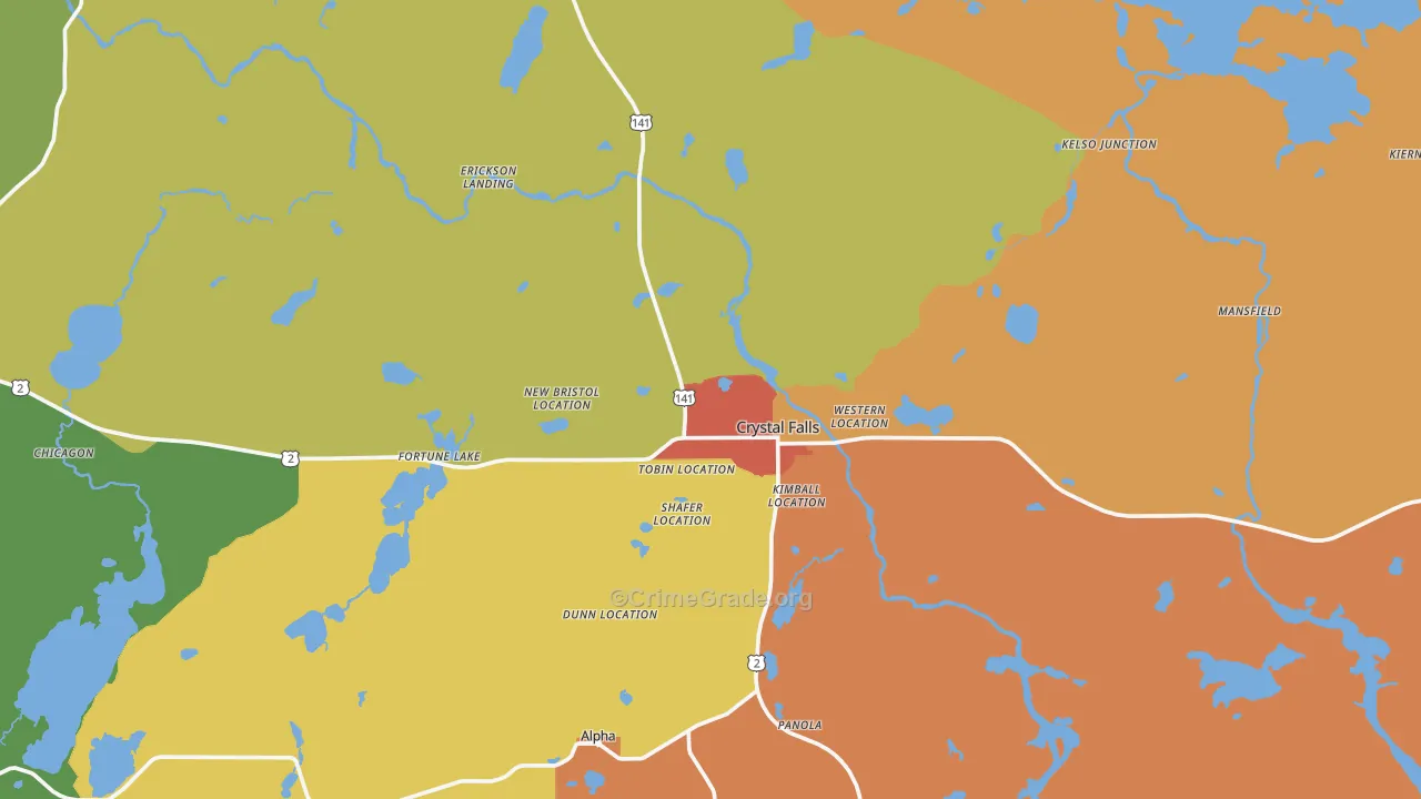 49920, MI Map of Theft Rates