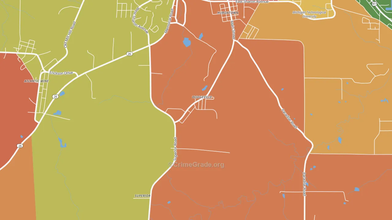 49921, MI Map of Theft Rates