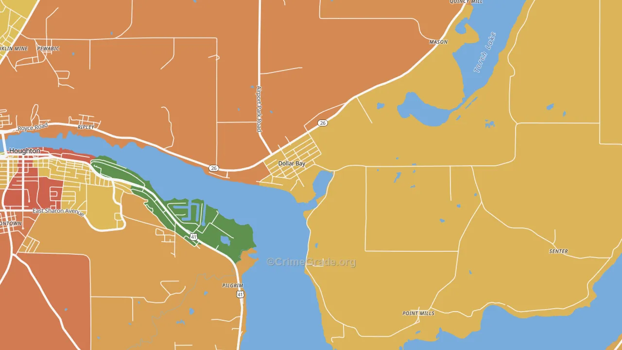 49922, MI Map of Theft Rates